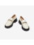 拔佳（Bata）乐福鞋女春夏季商场新款英伦风牛皮厚底jk小皮鞋VIJ10AA3 米白 38