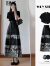 艾珠儿（Aizhuer）马面裙全套新中式连衣裙2024年夏季新款国风明制改良汉服旗袍裙子 盘扣上衣+黑色马面裙 XL