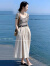 尚女纺连衣裙2024夏季新款女装减龄套装显瘦条纹上衣半身裙小个子套装 套装 S 建议85-100斤