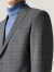 威可多（VICUTU）男士西服羊毛混纺商务修身时尚轻正装格纹西装外套男VRS88312802 灰色格纹 185/104B