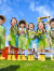 海迪洛六一儿童演出服小学生运动会开幕式啦啦队幼儿园毕业照班服表演服 绿色 单裙子 160