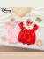 迪士尼（Disney）婴儿衣服夏装中国风汉服唐装连体衣女宝宝公主满月百天抓周礼服薄 红色 73cm