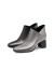 圣伽步skap商场同款方头及踝靴高跟女短靴AAW03DD2 银灰 35