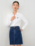玖姿（JUZUI）商场同款通勤OL刺绣直筒长袖衬衫女秋季新款JWCQ60107 纯白 L