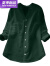 ZENGZHI NIUZAI棉麻女士衬衫2023春新款宽松复古纯色V领单排扣长袖亚麻休闲上衣 灰色 加购优先发货 2XL 【建议150-175斤