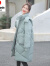 皮尔卡丹官方羽绒服女中长款过膝2024年新款韩版宽松服da码 米白色 L 105-120斤