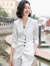 昂柏时尚西装女不规则韩版春夏新款小西服女气质商务正装职业女装套装 2268白色西装+裤子 S