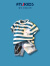 FNJ KIDS童装男童卫衣套装2024夏装洋气宝宝短袖衣服休闲儿童两件套 蓝色 90cm(建议身高80-90cm)