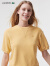 LACOSTE法国鳄鱼女装24年夏季新款女士T恤时尚纯色简约短袖TF7217 IVX/姜黄色 42 /175