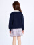 巴拉巴拉儿童套装女童2023新款春装中大童jk套装学院风时髦两件套 蓝色调00488 120cm