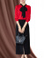 MGRRXINU高端品牌春夏新款时尚套装女搭配一整套小众中式国风减龄洋气 大红+黑裙 M