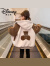 迪士尼（Disney）品牌女童外套羊羔绒秋冬装2024新款洋气红色中大童冬季连帽加厚毛 咖色 130cm
