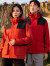 NASALIKE官方联名冲锋衣男女同款三合一两件套登山服防风防水拼色外套厚款 枣红 S