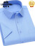 老爷车（LAOYECHE）高端夏季短袖衬衫男商务休闲职业装格子半袖上衣男士薄款工装上衣 深蓝色条纹D1913 40