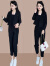啄木鸟秋装搭配一整套秋季新款女装套装职业套装女西装两件套时尚气质 黑色 M（建议100斤以内）