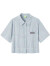 森马（Semir）中袖衬衫女短款宽松小个子衬衣夏季俏皮设计感格子衫101323119006