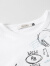海一家趣味涂鸦短T2023夏季新款创意印花青春活力短袖T恤男 米白花纹84 185/100A/XXL