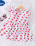 迪士尼（Disney）婴儿夏装女宝宝棉绸小裙子吊带背心裙女童人造棉连衣裙儿童公主裙 红色桔子 80#【2-6个月】
