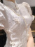 杜艳枝（DuYanzhi）年新款春高端气质小个子少女改良版年轻款旗袍连衣裙子女夏季 白色 S 90斤以下