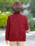 WVHK23年新款中年老妈秋装翻领外套中年人女春秋季风衣小个子夹克上衣 红色 XL 85-105