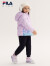 FILA斐乐童装儿童外套上衣2023秋冬小童女童常规款保暖羽绒服 靓丽紫-PU 130