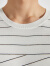 劲霸男装（K-Boxing）夏季时尚条纹印花时尚短袖T恤FTTG2716 乳白 165/S