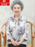 俞兆林中老年人春夏款妈妈装花色七分袖衬衫中袖开衫奶奶衬衣 粉色 XL 建议85-100斤
