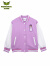 ROBOKIX儿童外套春秋款棒球服女童帅气秋季童装上衣小孩洋气秋装开衫 紫色 160cm