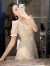 拉夏贝尔（La Chapelle）法式蕾丝连衣裙子女装夏装2024年新款温柔风仙女气质中长裙气质减 白色 2XL-125-135斤