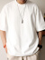 皮尔卡丹（pierre cardin）美式宽松小领口短袖T恤男300g重磅夏季休闲色抗皱半袖体恤 黑色 S