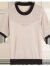 兹奈儿（ZINAIER）冰丝短袖凉感T恤女夏装新款女洋气薄款镂空显瘦上衣针织小衫 驼色 XL 120-130斤