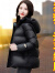 啄木鸟黑色短款羽绒服女冬季2024年新款加厚连帽白鸭绒冬天外套 黑色 XL (110-125斤)