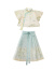 迪士尼（Disney）女童汉服裙夏装2024夏季新款儿童新中式盘扣裙女宝宝马面裙两件套 图片色 90cm
