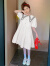 迪士尼（Disney）女童夏季连衣裙新款中大童儿童夏装学院风小尖领中长款长裙子夏日 粉色 160cm