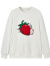 乐町【Wee联名系列】乐町草莓胸前图案卫衣秋季新款卫衣C2BFC4201 白色 M