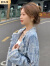 EDUX蓝色小香风短外套女秋季新款设计感女学生韩版复古牛仔上衣潮 小香风外套 S 码