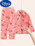 迪士尼（Disney）秋冬儿童睡衣女童套装宝宝加绒加厚珊瑚绒法兰绒居家服休闲服保暖 粉兔 20码 (身高140-150)
