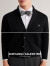 卓凡尼·华伦天奴（GIOVANNI VALENTINO）黑色含羊毛休闲西装领毛衣针织开衫男装 黑色 M（170/88A） 