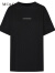 MO&Co.米奇联名系列水浆印花圆领短袖宽松棉质T恤美式上衣上装 黑色 M/165