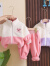 FMZXG  女婴秋季套装套装新款小童宝宝洋气运动两件套 粉红色 80cm