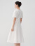 衣香丽影白色镂空蕾丝连衣裙女2024年夏季新款气质减龄泡泡袖裙子 白色 XL