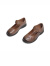 红蜻蜓妈妈鞋2024春季新款时尚休闲一字带舒适通勤女单鞋WTB14113 棕色 37