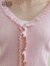 Teenie Weenie小熊2024年春装新款木耳边针织开衫薄款空调衫短款女 粉色 170/L