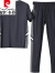 皮尔卡丹夏季男装2023年新款短袖休闲冰丝运动套装男薄款清凉透气速干一套 888灰色套装(一套) XL 建议120-140斤