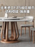 采薇 大理石餐桌椅组合现代简约圆形实木餐桌家用吃饭桌子 1.20米(带转盘）