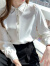 AEMAPE白色雪纺衬衫女长袖2024早秋设计感小众内搭打底上衣职业正装衬衣 MX-13-8138_白色 2XL
