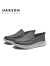 哈森（Harson）男鞋休闲皮鞋夏季新款商务休闲套脚皮鞋男士舒适软底一脚蹬皮鞋 MS244047灰色 38