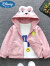 迪士尼（Disney）童装女童外套秋款新款韩版洋气网红儿童春秋时髦潮中大童夹克 凤梨风衣粉色 100cm