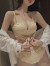 KJ品牌内衣女小胸聚拢手掌杯显大文胸收副乳防下垂性感惑蕾丝胸罩 白色套装 80/36AB