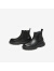 百思图冬季新款商场同款时髦烟筒切尔西靴厚底男短靴32096DD3 黑色绒里 40
